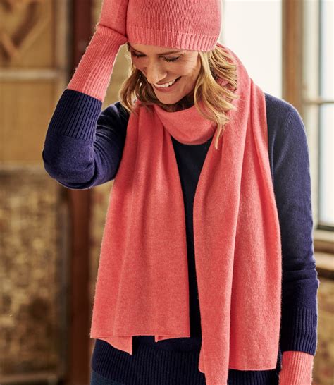 pink grapefruit pure cashmere womens premium pure cashmere scarf