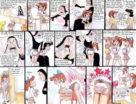 cartoon nun punished