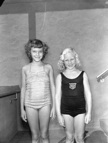 two girls in bathing suits — calisphere