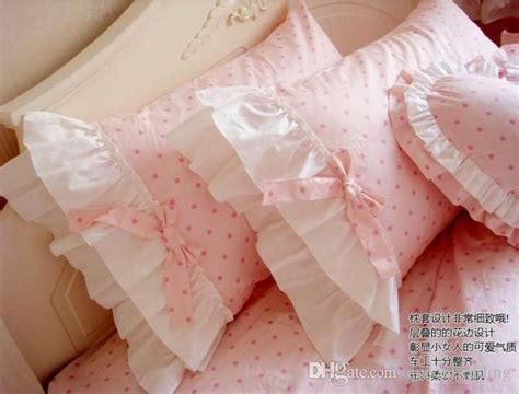 Pink Ruffle Princess Cotton Duvet Cover Wedding Bedding
