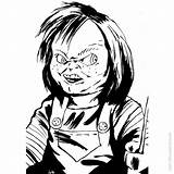 Chucky Tiffany Xcolorings Eyball Lineart sketch template