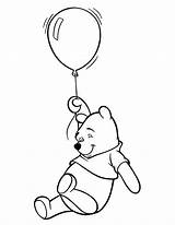 Pooh Winnie Balloon Drawing Pages Coloring Line Holding Colouring Drawings Google Disney Bear Balloons Flying Outline Search Clipart Baby Tattoo sketch template