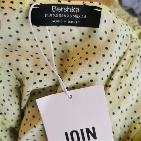 bershka womens yellow  black dress depop