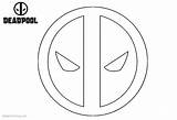 Deadpool Logo Coloring Pages Printable Kids Adults Bettercoloring sketch template