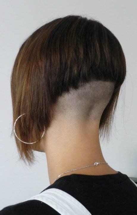 sharply angled bob with high shaved nape just napes pinterest