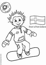 Einar Coloriage Enfant Colorare Colorat Islandia Islanda Disegno Copii Pretutindeni Ijsland Uit Wereld Planse Designlooter Schoolplaten sketch template
