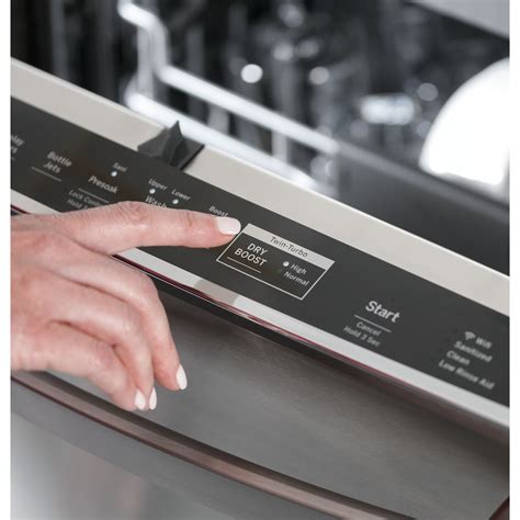 ge appliances ge profile smart stainless steel interior dishwasher  hidden controls
