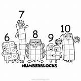 Numberblocks Blocks Xcolorings sketch template