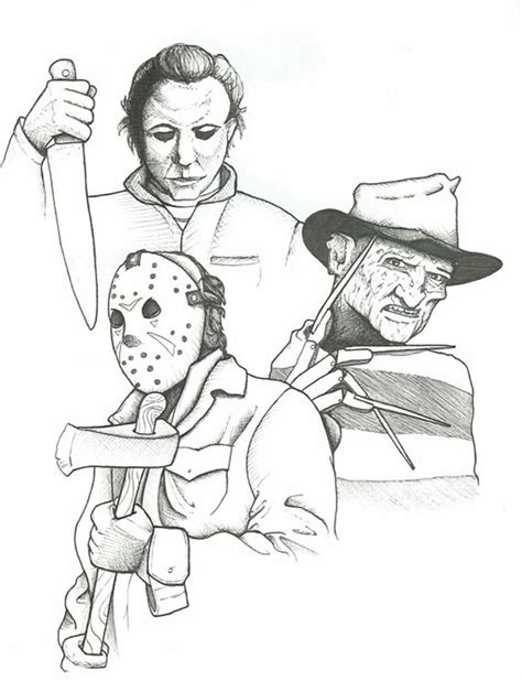 horror  coloring pages coloring page blog