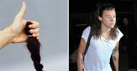 what a transformation harry styles cuts off his hair for charity