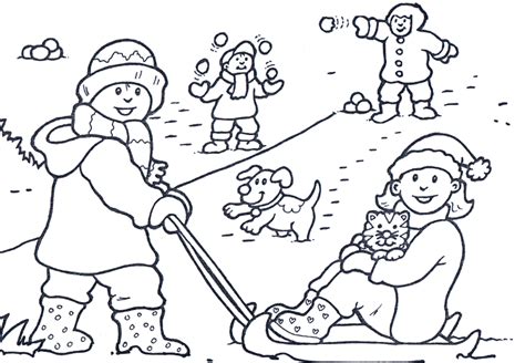 snow coloring pages printable
