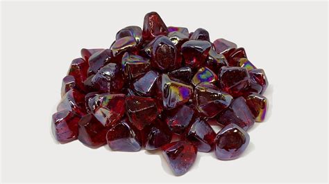 Decorative Fire Glass Zircons 1 Red 10 Lbs For Fire Pit