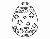 Stars Coloring Egg Coloringcrew Easter sketch template
