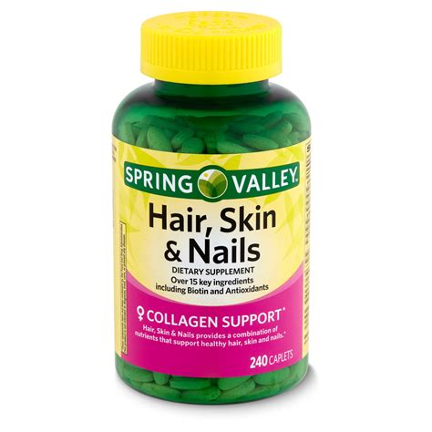 buy spring valley hair skin nails dietary supplement  count