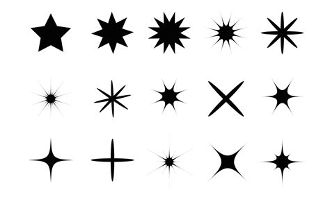 vector star shapes set  vector art  vecteezy