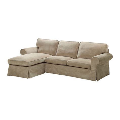 ikea ektorp loveseat sofa  chaise cover  seat sectional slipcover vellinge beige