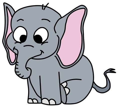 dibujo de elefante infantil sentado dibujos faciles