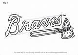Braves Atlanta Logo Draw Step Coloring Pages Drawing Mlb Tutorials Drawingtutorials101 Print Kids Sports Search sketch template