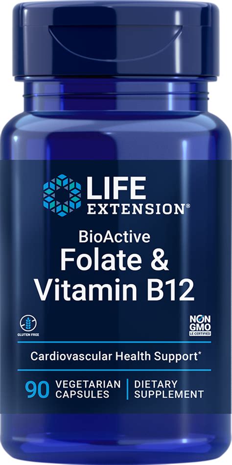 bioactive folate vitamin   vegetarian capsules life extension