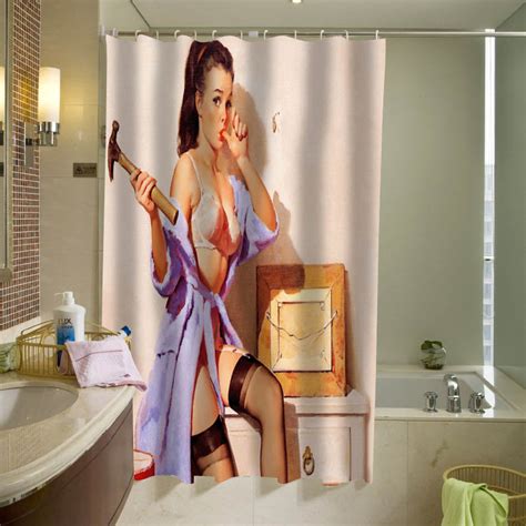 Sexy Retro Pinup Girl 003 Shower Curtain Americanteeshop