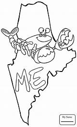 Maine Coloring Pages Map Michigan Drawing State Printable Kids Getdrawings Flag Tree Categories sketch template