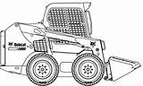 Skid Bobcat Steer Loader Coloring Clip Pages Clipart Cliparts Sketch Equipment Library Clipground Choose Board Good Cc Sheets sketch template