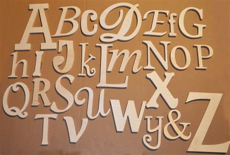 Discounted Random Alphabet Set Unfinished Wooden Letters Wall