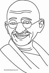 Gandhi Mahatma Mohandas Ji Jayanti Karamchand Enchantedlearning Gandhiji Label Líder sketch template