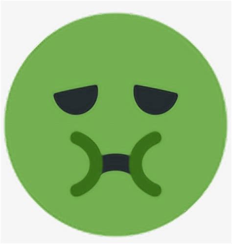 green puke vomit sick emoji emoticon face expression nauseated face