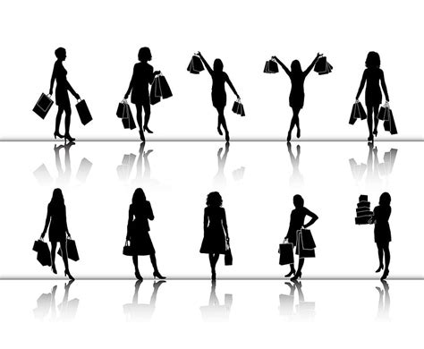 Women Shopping Silhouette Ai Vector Uidownload
