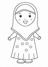 Mewarnai Paud Kartun Muslimah Ramadan Malvorlagen Hijab Family Sketsa Islami Soleh Sd Aneka Lieder Buku Islamic Macam Papan Arabische Verbinden sketch template