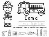 Firefighter Helpers Firefighters Trace sketch template