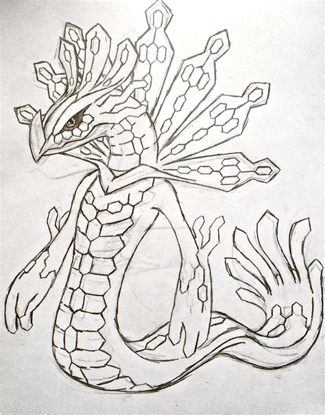 zygarde pokemon coloring pages wiki lineart  zygarde  cell form