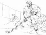 Coloring Hockey Pages Popular sketch template