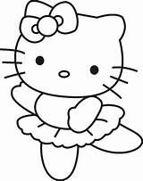 Kitty Hello Coloring Pages Drawing Kids Cartoon Colouring Printable Ballerina Print Draw Color Sheets Sheet Drodd Z31 Ballet Top Drawings sketch template