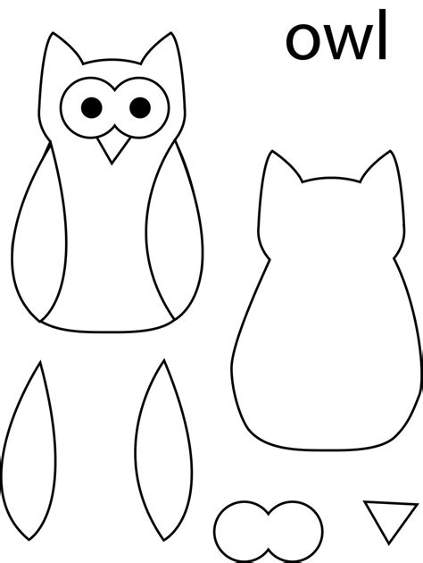 owl template owl sewing patterns owl templates owl crafts