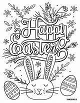 Easter Coloring Pages Printable Happy sketch template
