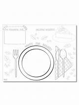 Utensils Template Placemat sketch template