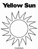 Yellow Coloring Sun Pages Printable Toddlers Color Moon Stars Sheet Printables Sheets Colouring Colour Clouds Template Sunflower Getdrawings Twistynoodle Category sketch template
