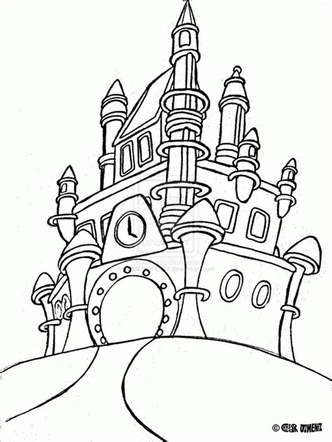 cinderella castle coloring pages coloring home