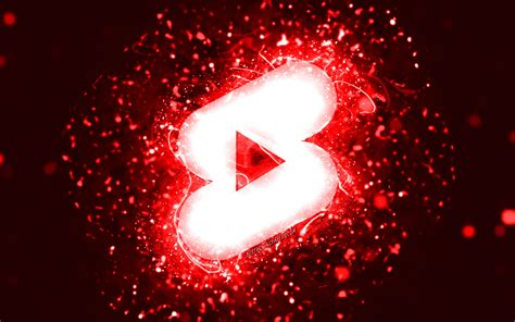 wallpapers youtube shorts red logo  red neon lights
