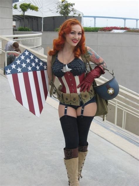 cosplay lady captain america is vintage pin up bliss