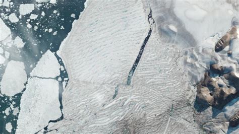 Demise Of Canada’s Last Ice Shelf Seen In Vivid Satellite Images