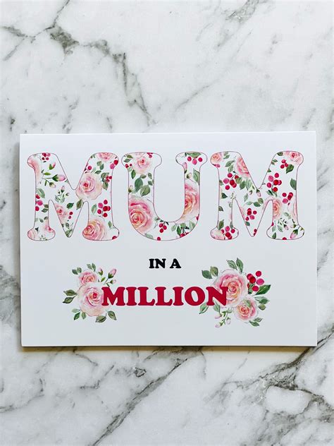 mothers day cards card  mum mom floral card gift etsy