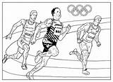 Olympic Coloring Games Athletics Pages Sport Olympics Adult sketch template