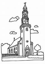 Kirche Malvorlage Ausdrucken Coloring sketch template