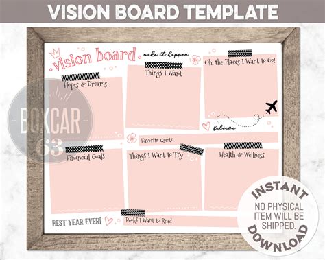 vision board template instant digital   dpi etsy singapore