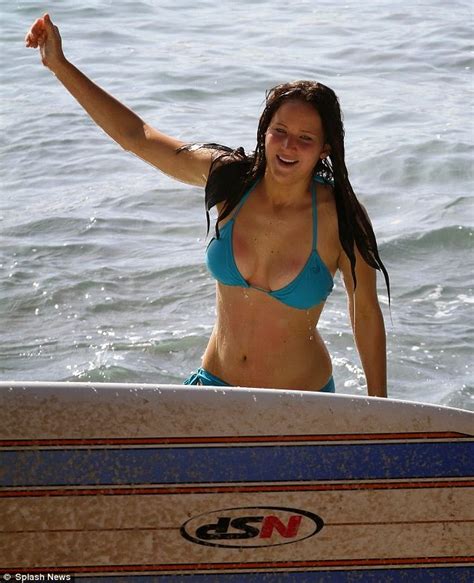 jennifer lawrence displays her silky beach bikni body