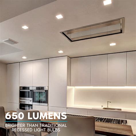 luxrite   square led recessed light ww lm dimmable  light  pack ebay