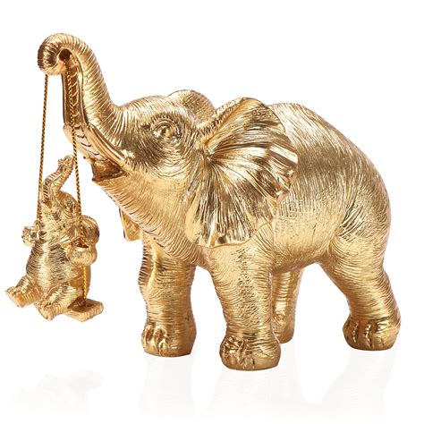 buy zj whoest elephant statue gold elephant decor brings good luck strength elephant gifts